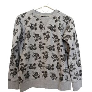 THE NORTH FACE Women's Floral Sweatshirt SP Gray‎ & Black